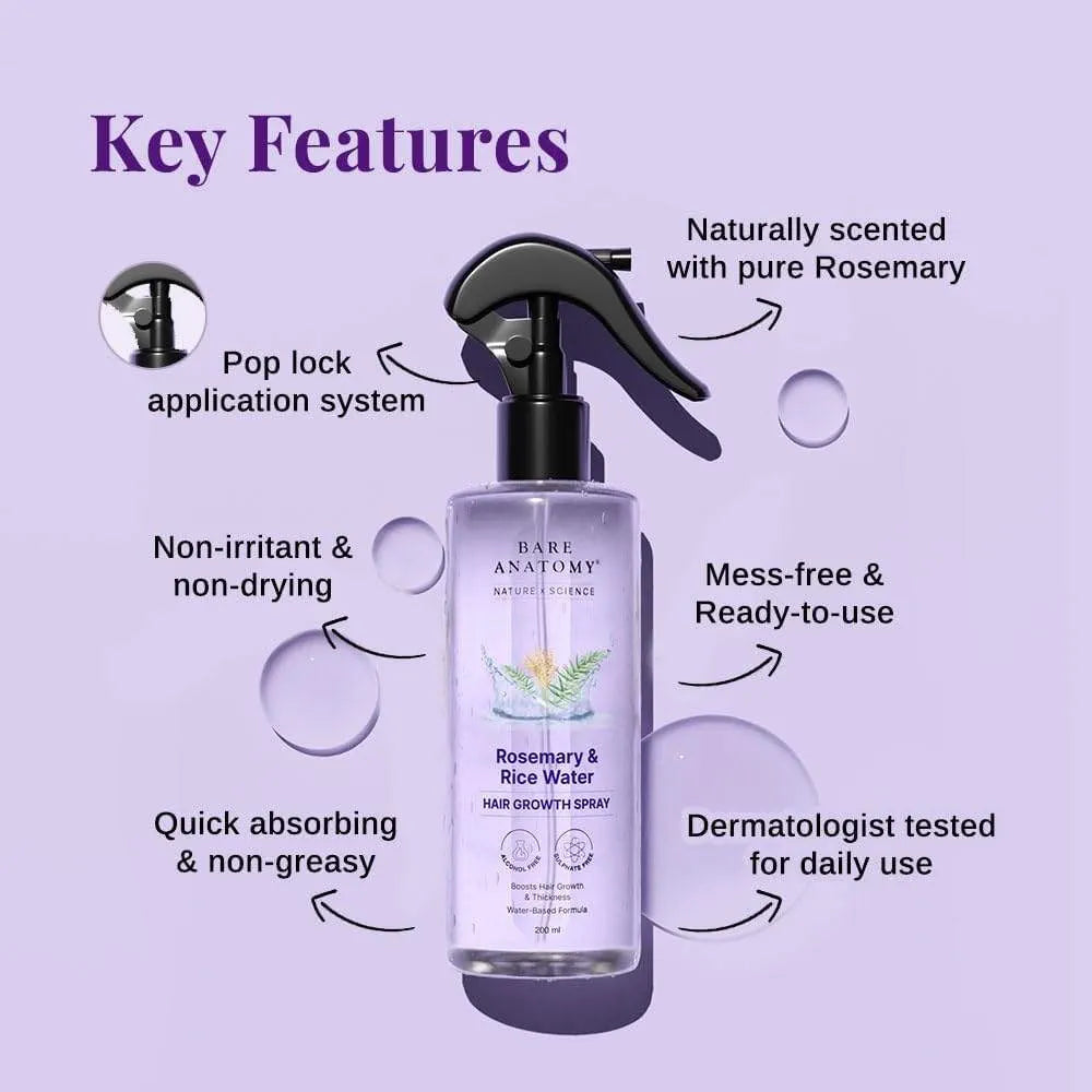 Bare Anatomy Anti-Dandruff Shampoo + 200ml Rosemary Water Spray