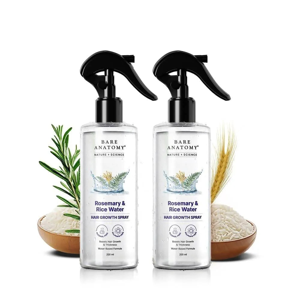 Pack of 2 Bare Anatomy Rosemary Water Spray with Rice Water