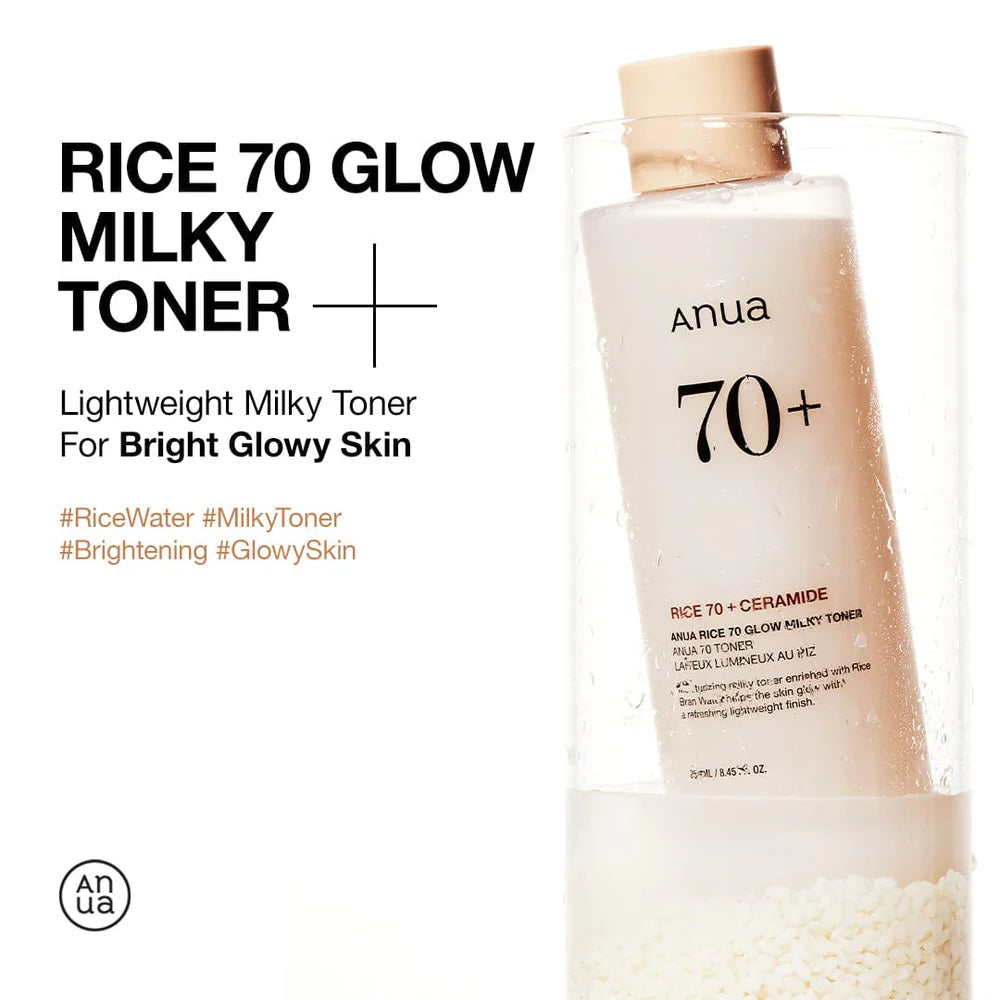 Anua Rice 70+ Ceramide Glow Milky Toner