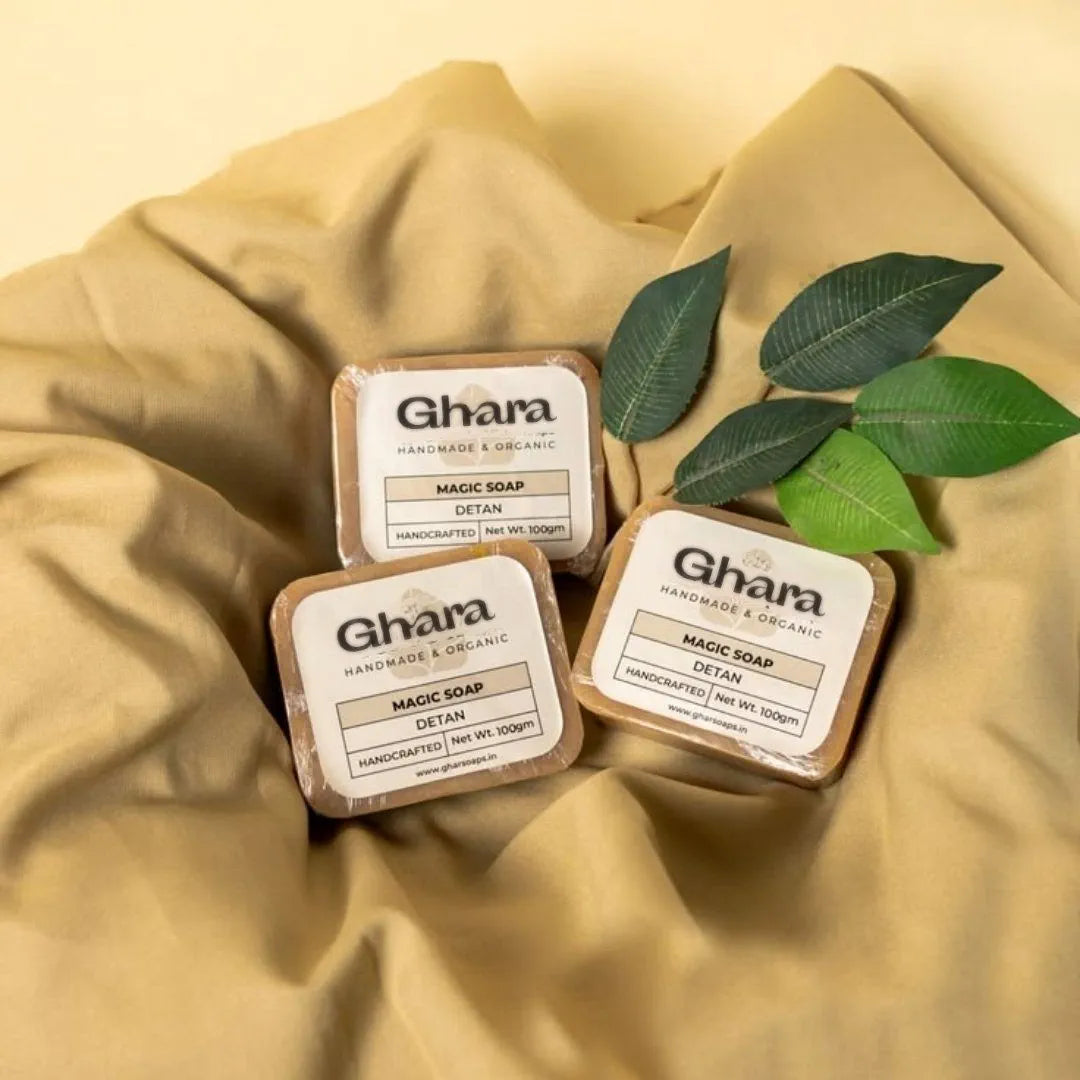 Ghara Sandalwood & Saffron Magic Soap – Buy 4 Get 4 Free